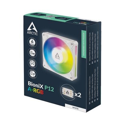 ARCTIC  BioniX P12 A-RGB White ACFAN00336A (120mm ARGB ホワイト) 