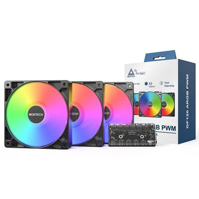 MONTECH  GF120 ARGB PWM Black 3 in 1 Pack 