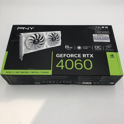 【盛岡都南店】中古  PNY GeForce RTX 4060 8GB XLR8 Gaming OC DUAL FAN White Edition 4580001487