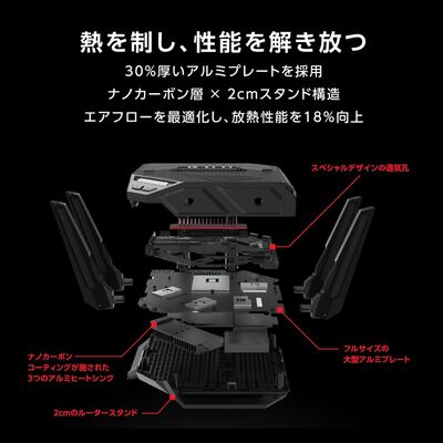 ASUS  ROG Rapture GT-BE98 (11be クアッドバンド対応ゲーミングルーター) 