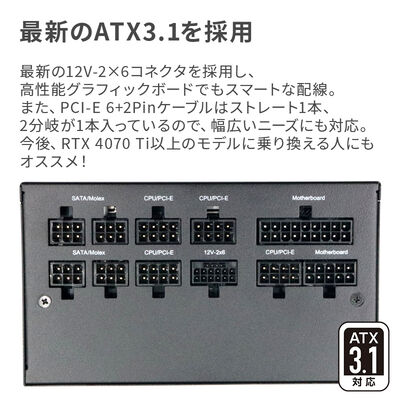 ドスパラセレクト  850W-GOLD-ATX31-BK (850W ブラック) 