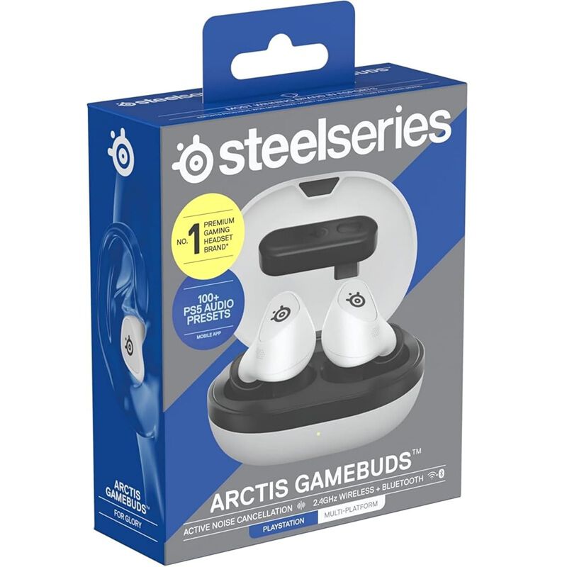 SteelSeries Arctis GameBuds ホワイト 61682J ゲーミングヘッドセット Arctis GameBuds ホワイト 61682J [ワイヤレス