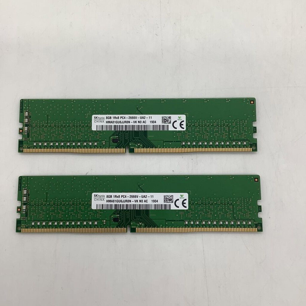 中古 8GB 2枚組(合計16GB) PC4-21300/DDR4-2666 デスクトップ用 190926