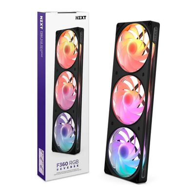 NZXT  F360 RGB Reverse V2 Black RF-R236R-BF (360mm ARGB ブラック リバースファン) 