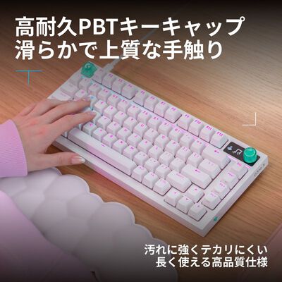 Logicool  G316 X 75 有線ゲーミングキーボード G316X-75-LNWH (ホワイト) 