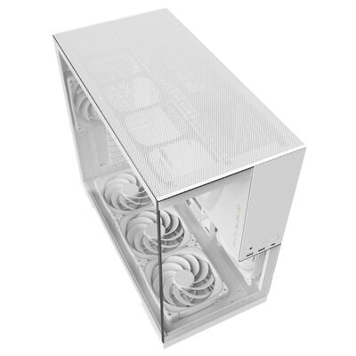 Geometric Future  Model 5 White with 5FAN GF-M5-WT PLUS (E-ATX ガラス オールホワイト) 