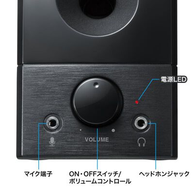 サンワサプライ  MM-SPL20UBK USB電源スピーカー（実用最大出力6W) 