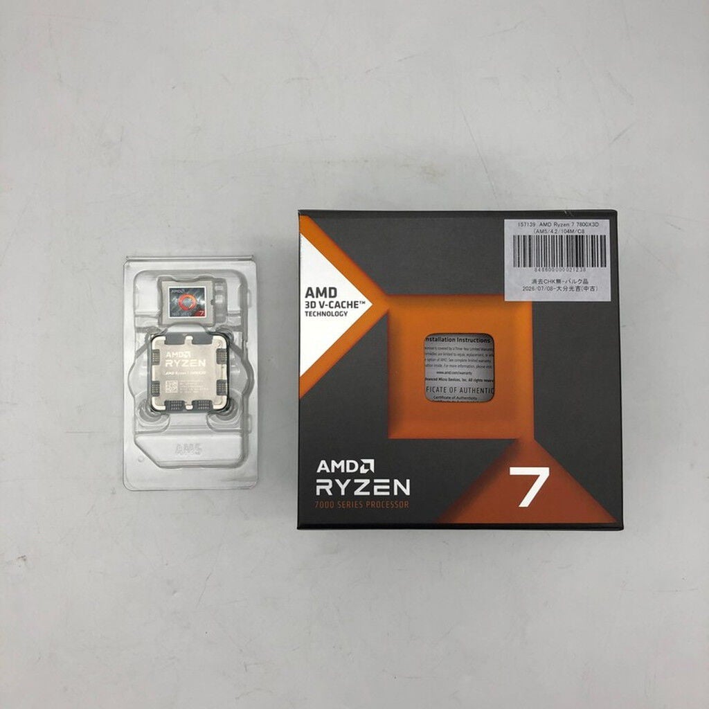 中古 AMD Ryzen 7 7800X3D (AM5/4.2/104M/C8/T16/120W) 157139