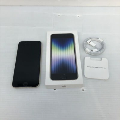 【徳島住吉店】中古  【docomo版SIMフリー】Apple iPhoneSE 4.7インチ (第3世代) 64GB (スターライト) MMYD3J/A 154834 