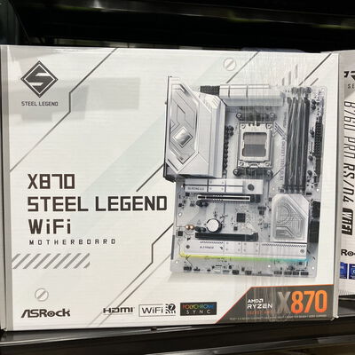 【宮崎恒久店】中古  ASRock X870 Steel Legend WiFi (X870 AM5 ATX DDR5) 172202 