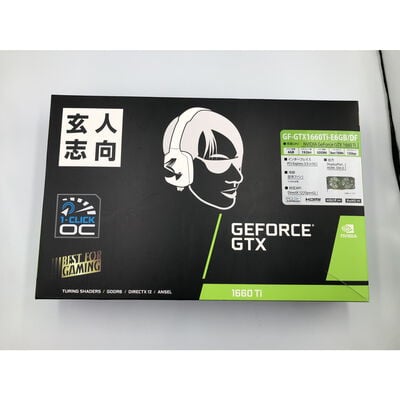 【水戸赤塚店】中古  玄人志向 GF-GTX1660Ti-E6GB/DF (GTX1660Ti 6G GDR6) 139076 