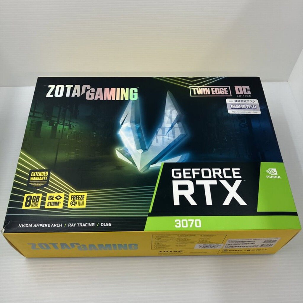 中古 ZOTAC GAMING GEFORCE RTX3070 TWIN EDGE OC LHR 8GB 256BIT