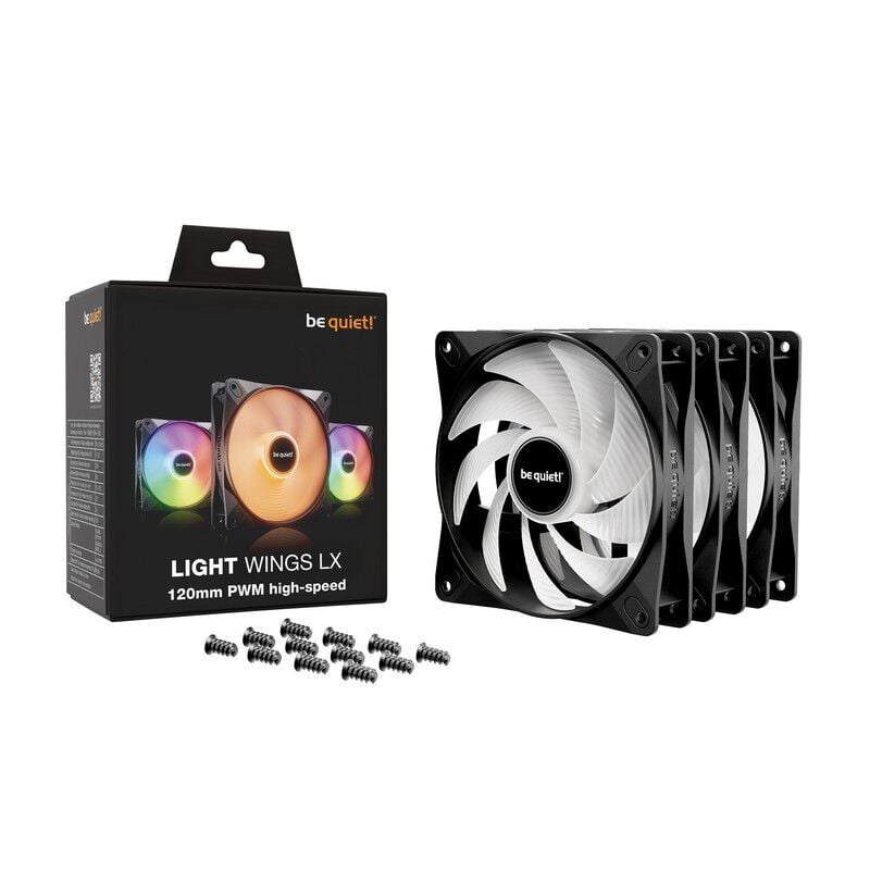 be quiet! LIGHT WINGS LX 120mm PWM HS 3-Pack BL124 (120mm ブラック