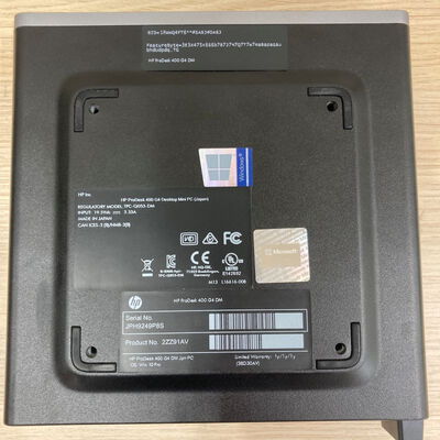 【静岡東瀬名店】中古  HP ProDesk 400 G4 DM (Intel Core i5 8500T/8GB/SSD256GB/なし/オンボード///W11H64 MAR) 168460 