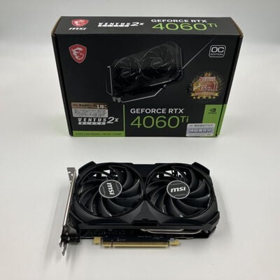 【なんば店】中古  MSI GeForce RTX 4060 Ti VENTUS 2X BLACK 16G OC (RTX4060Ti 16GB) 3280022229 