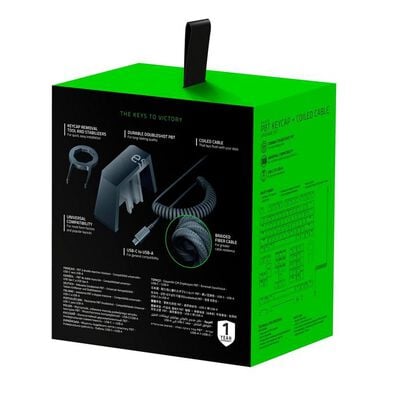 Razer  PBT Keycap + Coiled Cable Upgrade Set Classic Black - US (RC21-01490800-R3M1) 