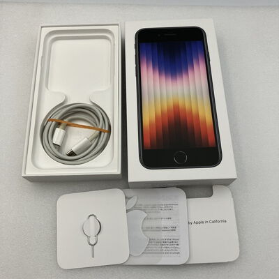 【新潟店】中古  【docomo版SIMフリー】Apple iPhoneSE 4.7インチ (第3世代) 128GB (ミッドナイト) MMYF3J/A 154848 