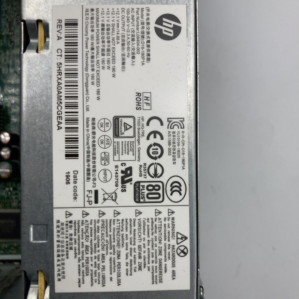 中古 HP ProDesk 600 G4 SFF(i5 8500/8GB/SSD256GB/W10P) 4680004022