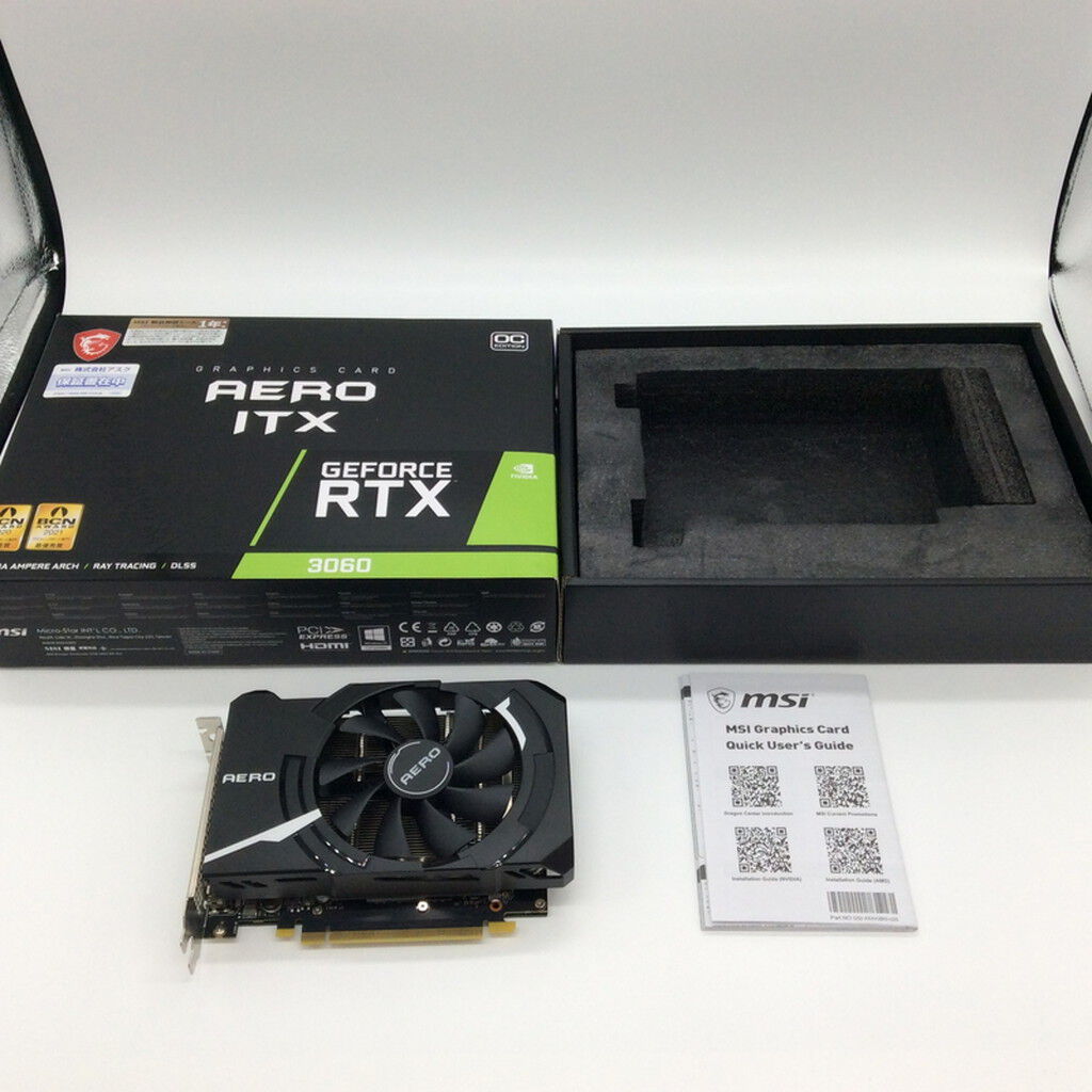 中古 MSI GeForce RTX 3060 AERO ITX 12G OC (RTX3060 12G) 3280021900