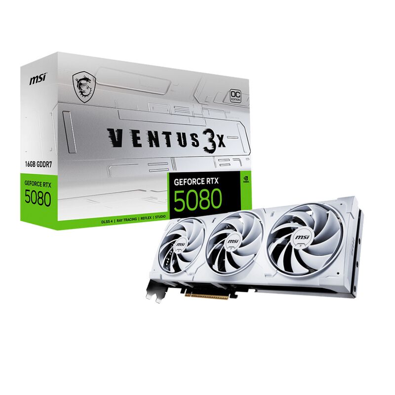 MSI GeForce RTX 5080 16G VENTUS 3X OC WHITE (GeForce RTX 5080 16GB