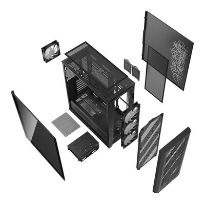 ADATA  VALOR AIR PRO VALORAIRPROMTA-BKCWW (E-ATX ガラス ブラック) 