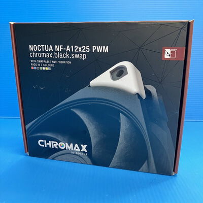 【大須店】中古  NOCTUA NF-A12x25 PWM chromax.black.swap(12cmｹｰｽﾌｧﾝ） 3120024226 