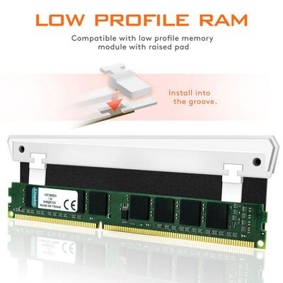 EZDIY  RAM Heatsink V2-Black-2 Pack EZDPI061-8-1 (メモリ用ヒートシンク 2個入 ブラック) 