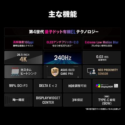 ASUS  ROG Strix OLED XG27UCDMG (26.5インチワイド 液晶モニター) 