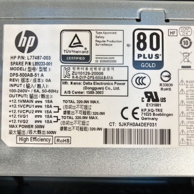 【なんば店】中古  HP Pavilion Gaming TG01-1155jp (i7 10700F/16GB/SSD 512GB/RTX2060SUPER/WLAN/W11H) 183433