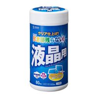 サンワサプライ  CD-WT4K2 (液晶用ウェットティッシュ ボトル入り 80枚) 