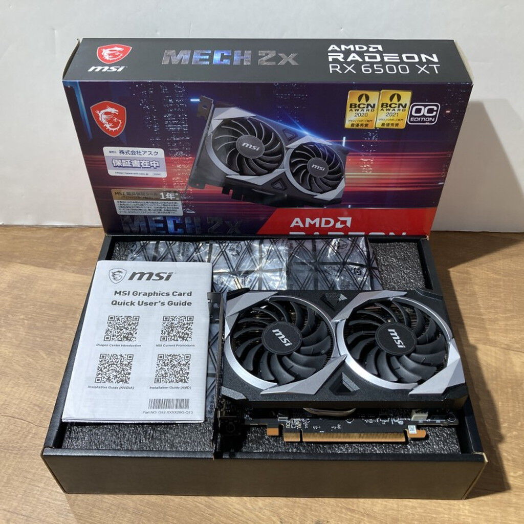 中古 MSI Radeon RX 6500 XT MECH 2X 4G OC 4760001676 （400674