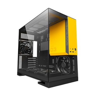 Geometric Future  MODEL 3 with 5FAN GF-M3-YB PLUS (MicroATX ガラス イエロー／ブラック) 