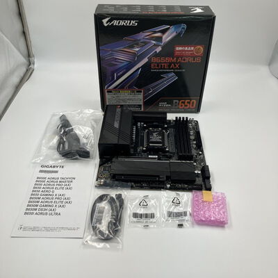 【なんば店】中古  GIGABYTE B650M AORUS ELITE AX rev1.1 (B650 AM5 mATX) 168295 