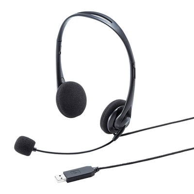サンワサプライ  MM-HSU09BK (USBヘッドセット) 