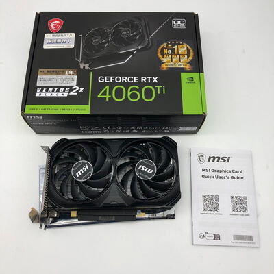 【大分店】中古  MSI GeForce RTX 4060 Ti VENTUS 2X BLACK 8G OC（RTX4060Ti 8GB） 3480035786 