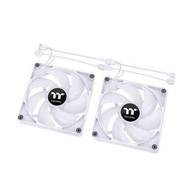 Thermaltake  CT140 ARGB Sync PC Cooling Fan White 2 Pack CL-F154-PL14SW-A (2個パック ホワイト) 