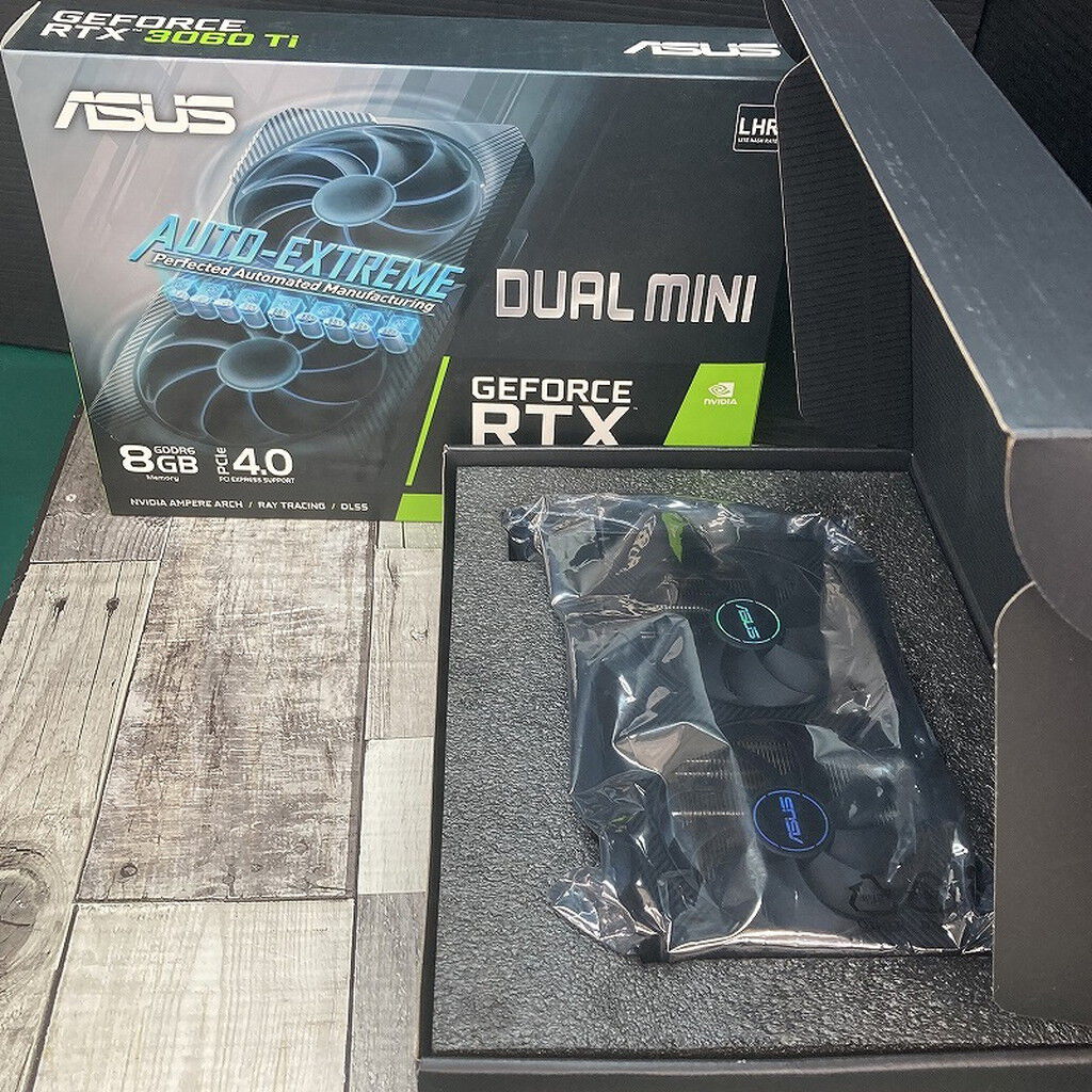中古 【LHR版】ASUS DUAL-RTX3060TI-8G-MINI-V2 (RTX3060Ti 8GB LHR