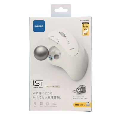 エレコム  M-IT11DRWH (2.4GHz無線トラックボール IST 5ボタン ベアリングモデル ホワイト) 