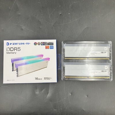 【大須店】中古  ﾄﾞｽﾊﾟﾗｾﾚｸﾄ D5D6000-16G2A1-RGB-WH(DDR5-6000 16GBx2) 3120024063 
