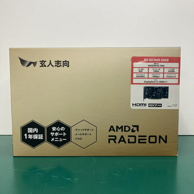 【神戸・三宮店】中古  玄人志向 RD-RX7600-E8GB (RX7600 8G) 162748 