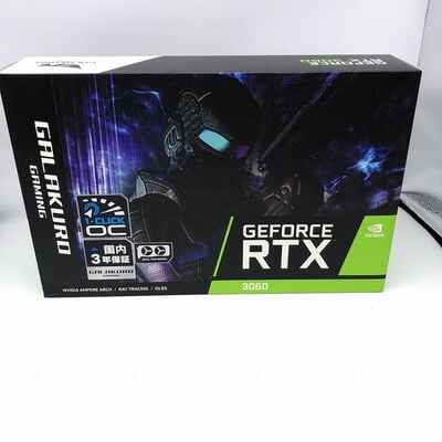 【宇都宮鶴田店】中古  玄人志向 GALAKURO GAMING GG-RTX3060-E12GB/OC/DF（RTX3060 12GB） 3480037025 