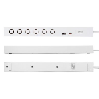 サンワサプライ  TAP-SLIM6UC-15W (スリムタップ AC6個口・A1＋C1・PD33W・1.5m・ホワイト) 