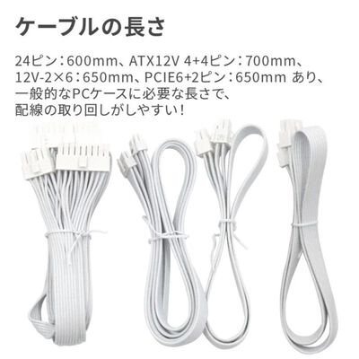 ドスパラセレクト  750W-GOLD-ATX31-WH (750W ホワイト) 