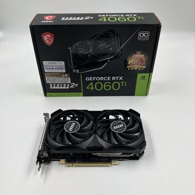 【なんば店】中古  MSI GeForce RTX 4060 Ti VENTUS 2X BLACK 16G OC (RTX4060Ti 16GB) 3280022229 