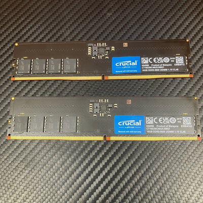 【富士青葉店】中古  16GB 2枚組(合計32GB) PC5-44800/DDR5-5600 デスクトップ用 190887 