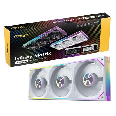 Antec  Infinity Matrix 360 Reverse ARGB White (360mm ARGB ホワイト リバースファン) 