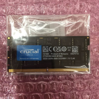 【佐賀南部バイパス店】中古  PC5-44800 32GB ノート用(DDR5-5600) 177968 