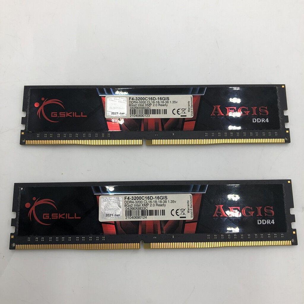 中古 8GB 2枚組(合計16GB) PC4-25600/DDR4-3200 デスクトップ用 190923