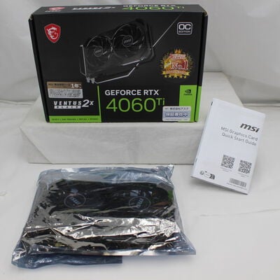 【通販センター】中古  MSI GeForce RTX 4060 Ti VENTUS 2X BLACK 8G OC (RTX4060Ti 8GB) 158559 