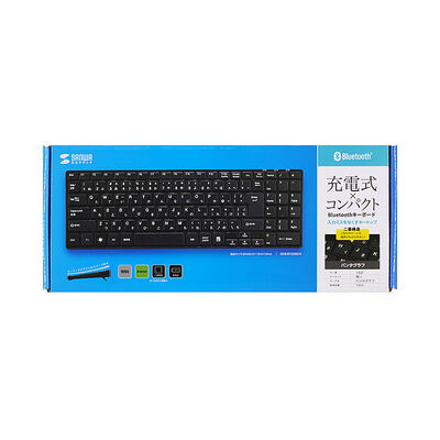 サンワサプライ  SKB-BT22BKN Bluetoothスリムキーボード（テンキーあり・ブラック） 